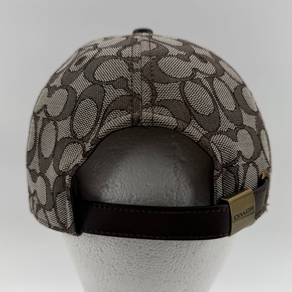 Coach Baseball Cap Women O/S One Size Stone Saddle Signature Monogram C4029 NEW - Picture 4 of 7